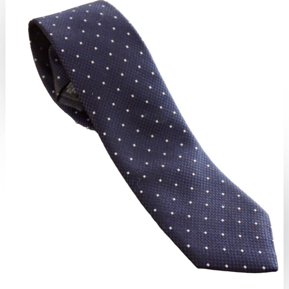 The Tie Bar Navy Blue Silk Necktie